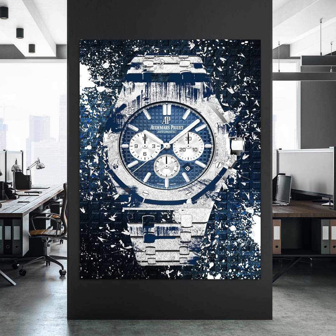 Audemars Piguet Royal Oak Chronograph Watch Poster Canvas Watch Art-COURAGEOUS CHRONOGRAPH-DEVICI