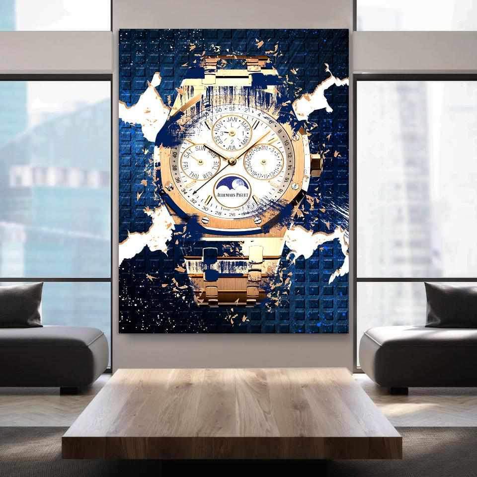 Audemars Piguet Royal Oak Chronograph Watch Poster Canvas Watch Art-PERPETUAL POWER-DEVICI