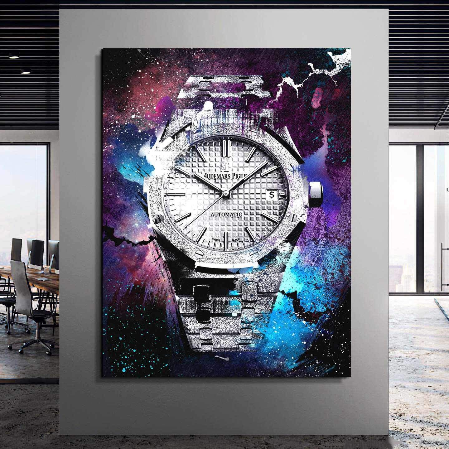 Audemars Piguet Royal Oak Florentine Silver Watch Poster Watch Artwork-FLORENTINE SILVER-DEVICI