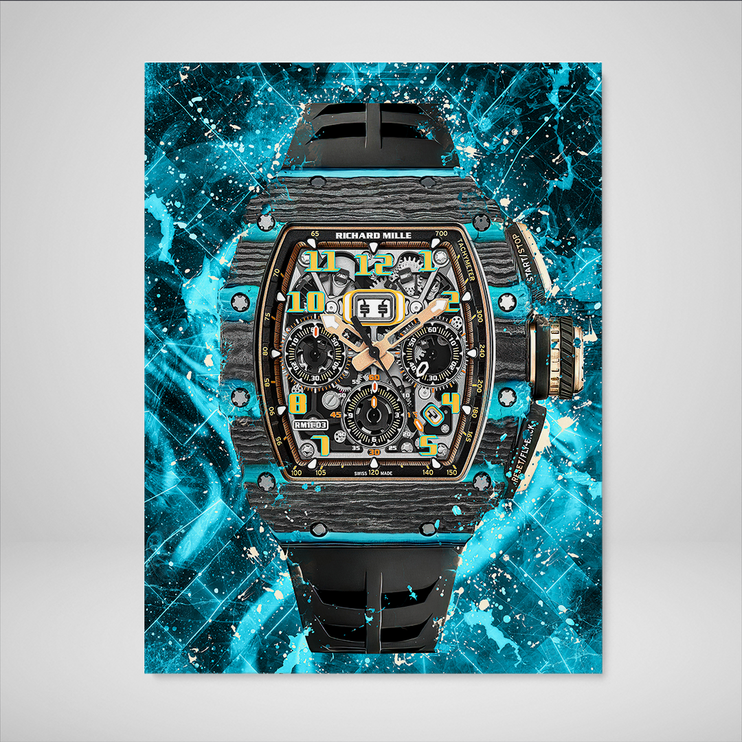 Richard Mille RM 11-03 Flyback Chronograph Watch Poster Canvas Print Art-MILLE DE FINALE-DEVICI