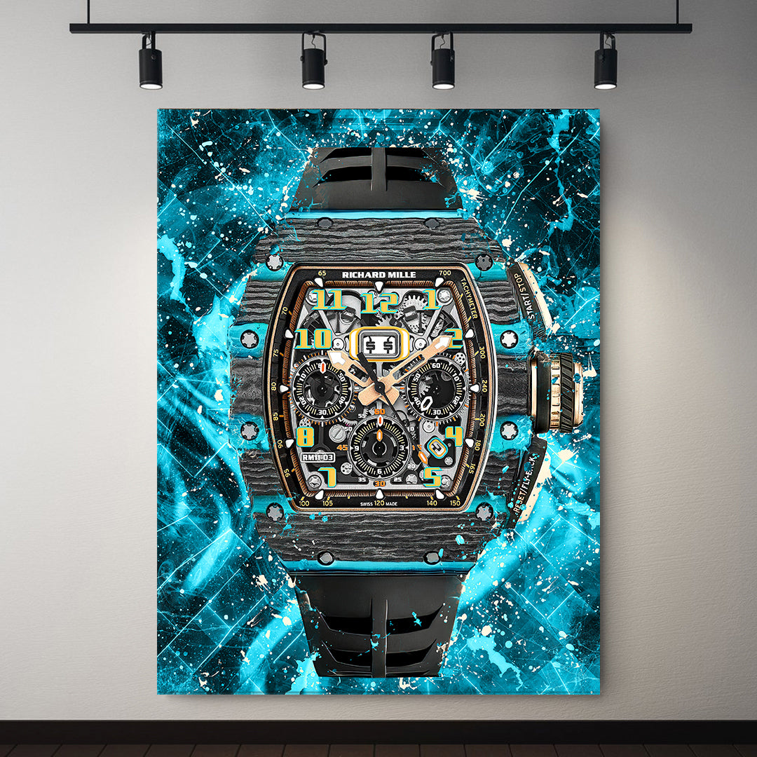 Richard Mille RM 11-03 Flyback Chronograph Watch Poster Canvas Print Art-MILLE DE FINALE-DEVICI