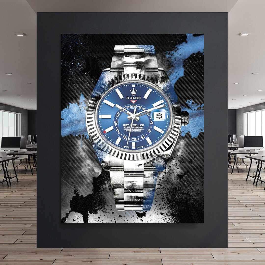 Rolex Art Sky-Dweller Canvas Print Watch Poster Watch Art-SOLIVAGANT SKY-DWELLER-DEVICI