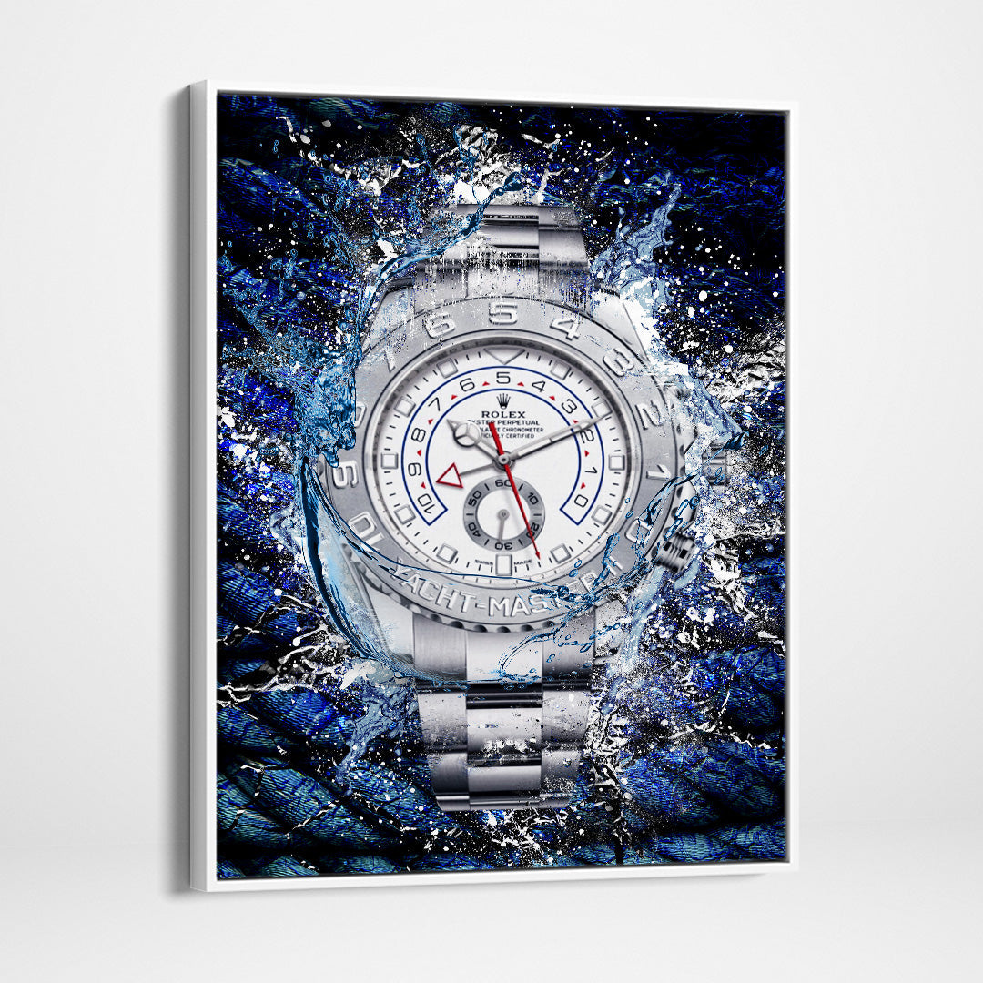 Rolex Art Yacht-Master II Silver Watch Poster Canvas Print Watch Art-YACHT-MASTER FLORENTINE SILVER-DEVICI