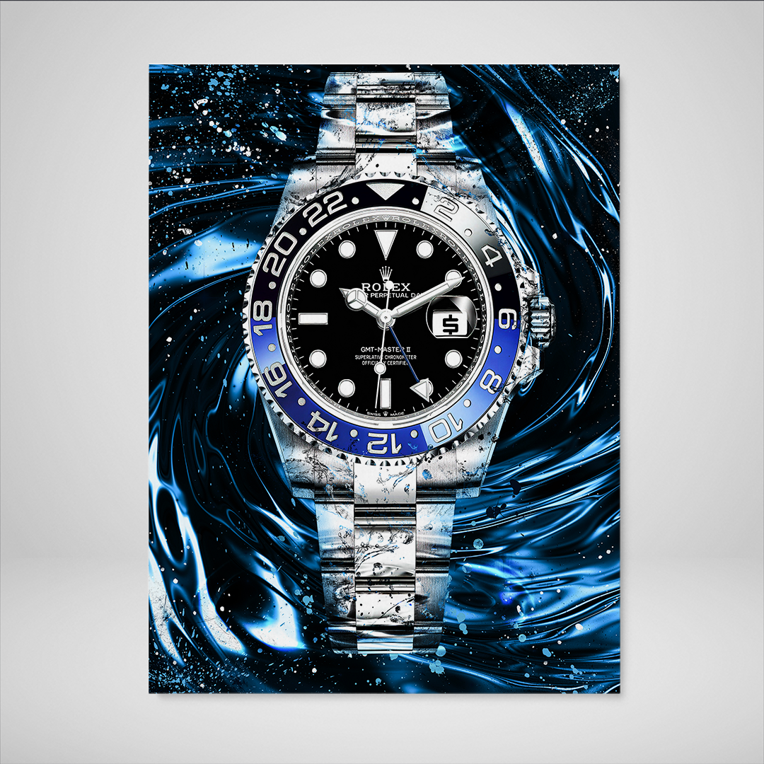 Rolex Batman GMT Master II BLNR Canvas Watch Art Poster Print-BATMAN ABYSS-DEVICI