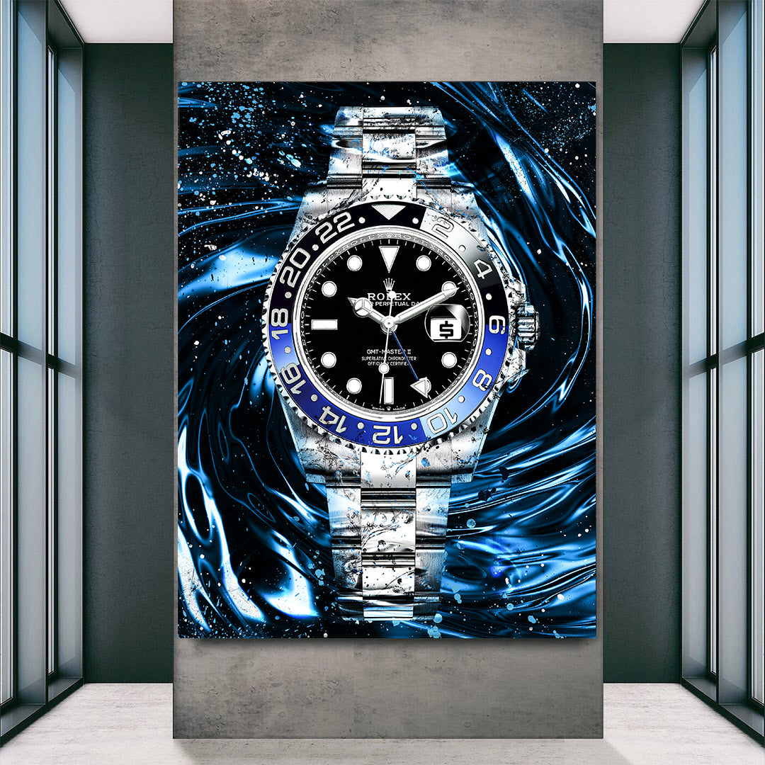 Rolex Batman GMT Master II BLNR Canvas Watch Art Poster Print-BATMAN ABYSS-DEVICI