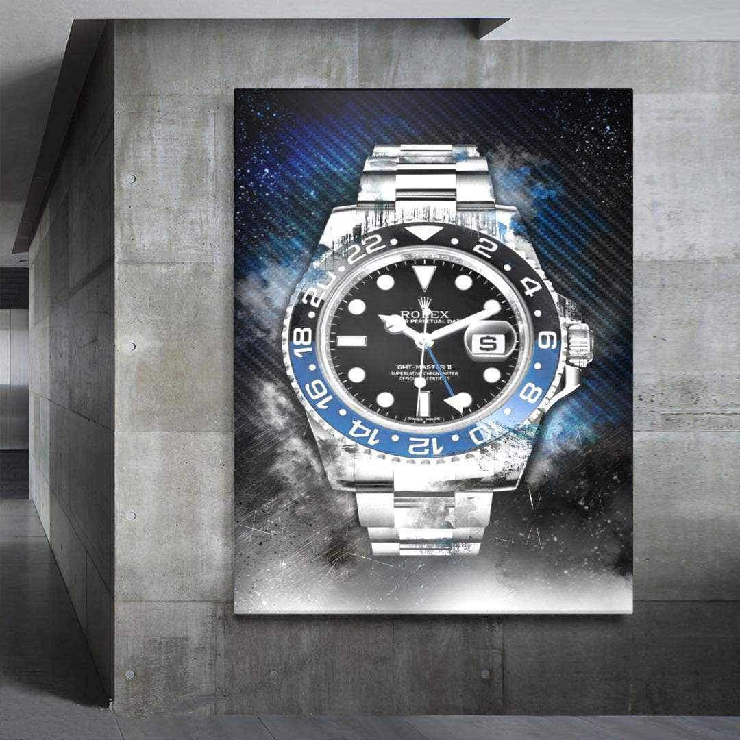 Rolex Batman GMT Master II BLNR Watch Poster Canvas Print Watch Art-THE BATMAN-DEVICI
