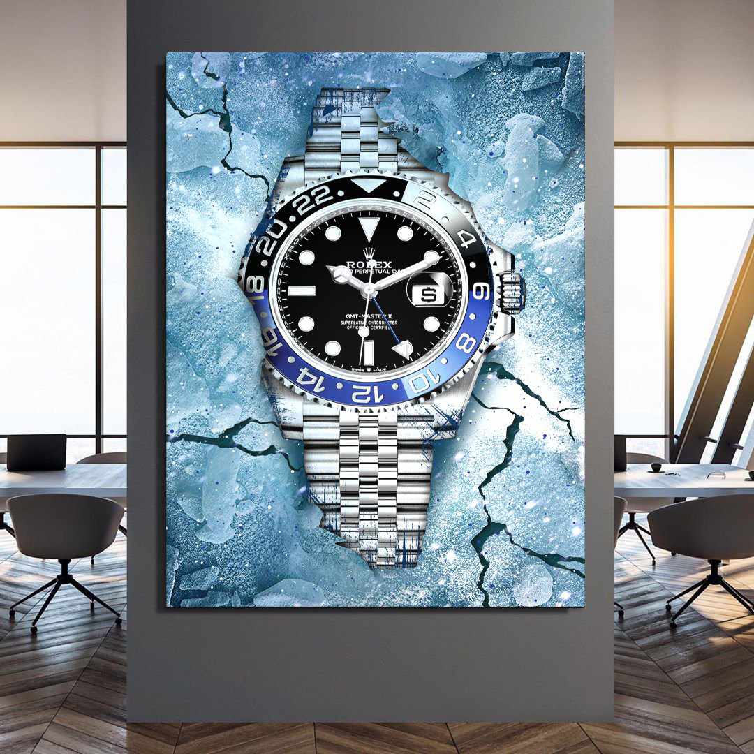Rolex GMT Master II BLNR Watch Art Canvas Watch Poster Print-FEROCIOUSLY FROZEN-DEVICI