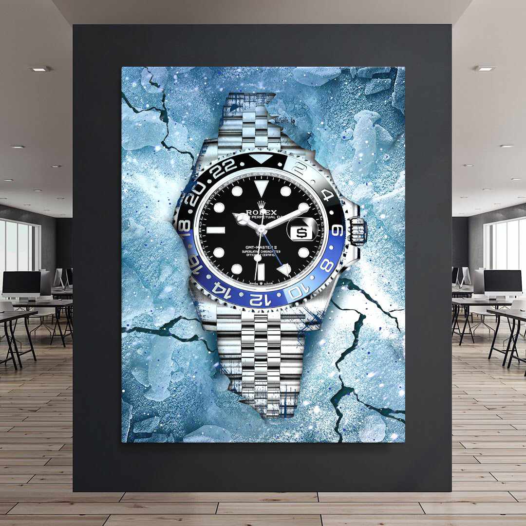 Rolex GMT Master II BLNR Watch Art Canvas Watch Poster Print-FEROCIOUSLY FROZEN-DEVICI