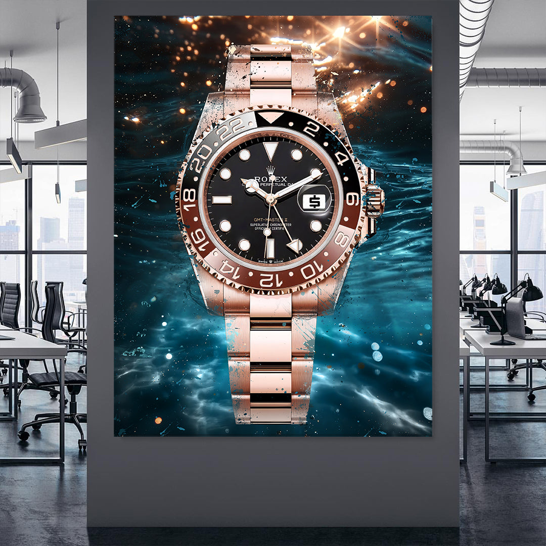Rolex Rootbeer GMT Master II Canvas Watch Art Poster Print-ROOTBEER TEMPEST-DEVICI