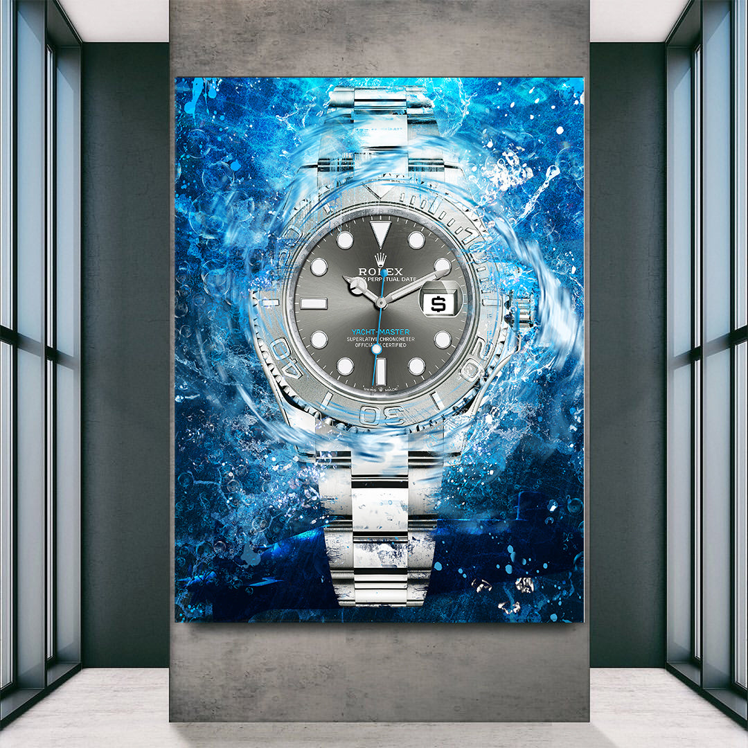 Rolex Yacht-Master Platinum Tiffany-Blue Canvas Watch Art Poster Print-YACHT-MASTER NAUTICA-DEVICI