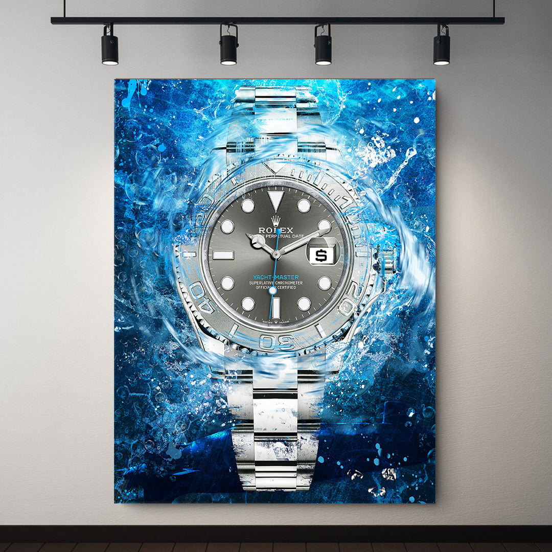 Rolex Yacht-Master Platinum Tiffany-Blue Canvas Watch Art Poster Print-YACHT-MASTER NAUTICA-DEVICI