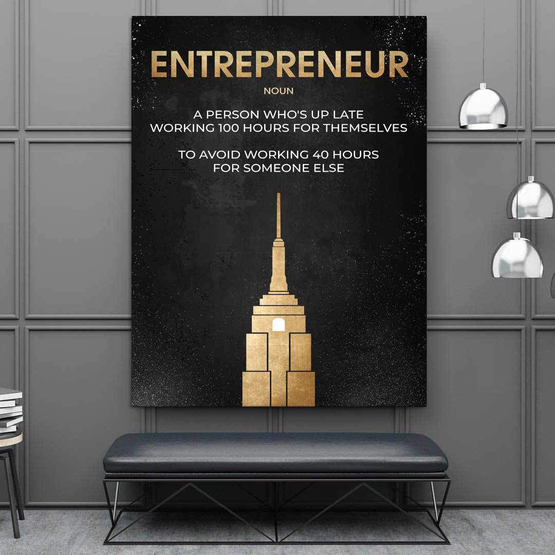 Entrepreneur Inspirational Canvas Wall Art Motivational Poster Print-ENTREPRENEUR-DEVICI