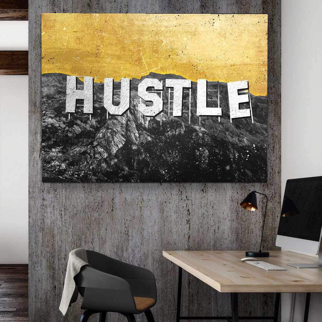 Hollywood Hustle Inspirational Wall Art Motivational Poster Canvas-HOLLYWOOD HUSTLE-DEVICI