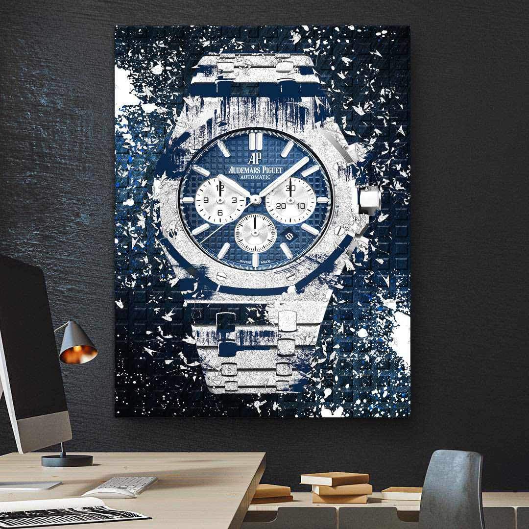 Audemars Piguet Royal Oak Chronograph Watch Poster Canvas Watch Art-COURAGEOUS CHRONOGRAPH-DEVICI