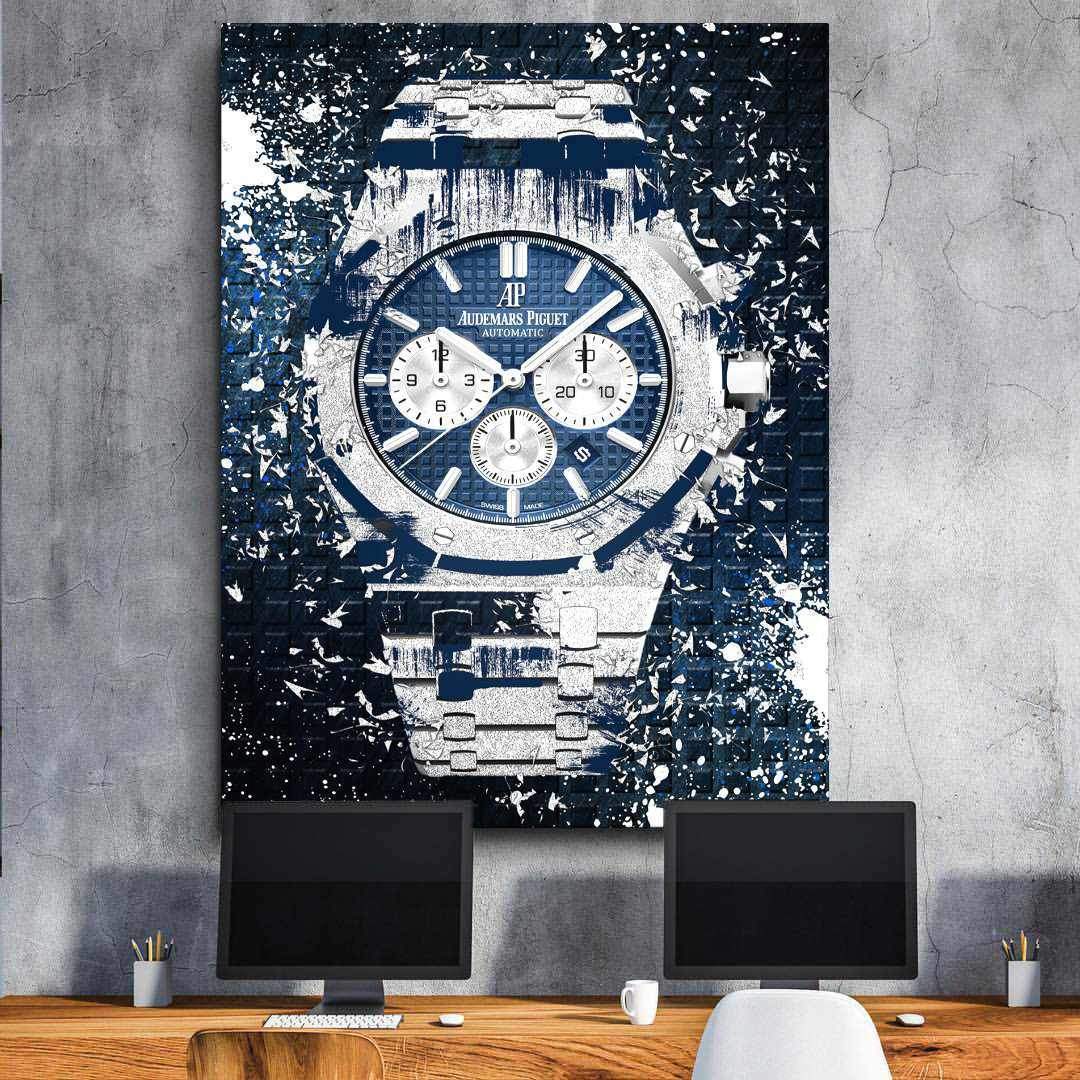Audemars Piguet Royal Oak Chronograph Watch Poster Canvas Watch Art-COURAGEOUS CHRONOGRAPH-DEVICI