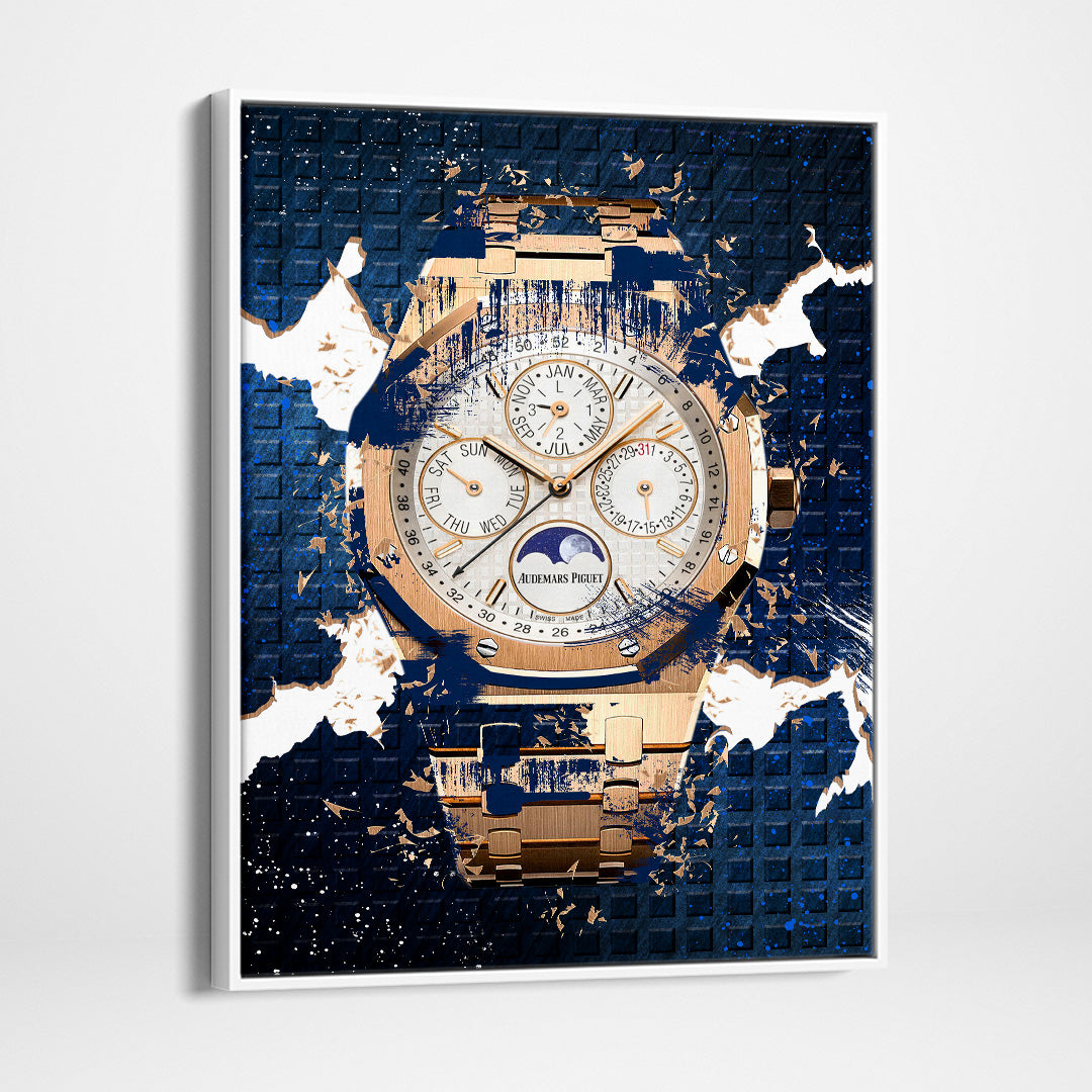 Audemars Piguet Royal Oak Chronograph Watch Poster Canvas Watch Art-PERPETUAL POWER-DEVICI