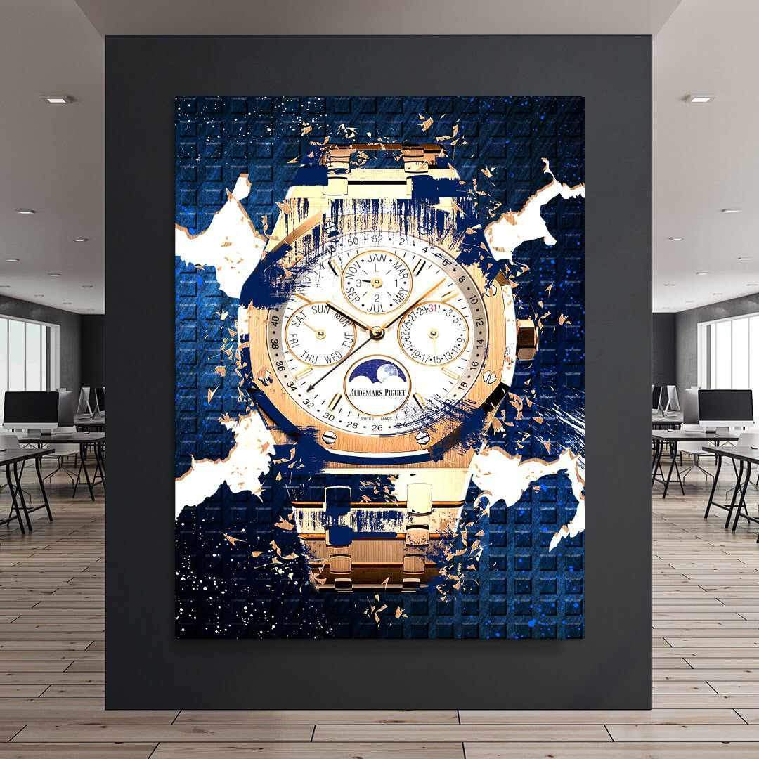 Audemars Piguet Royal Oak Chronograph Watch Poster Canvas Watch Art-PERPETUAL POWER-DEVICI