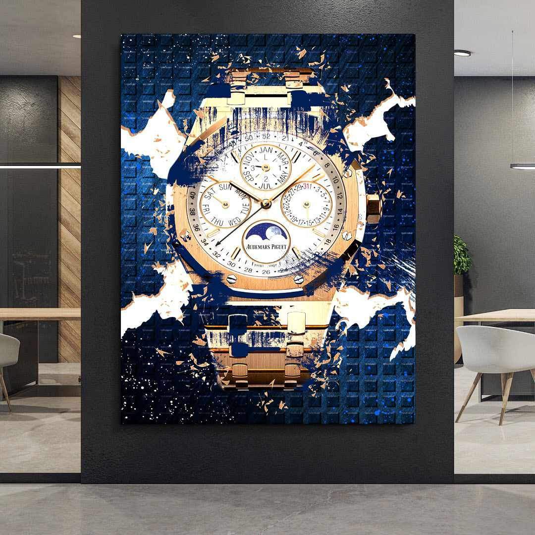 Audemars Piguet Royal Oak Chronograph Watch Poster Canvas Watch Art-PERPETUAL POWER-DEVICI