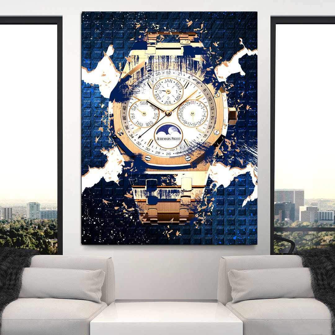 Audemars Piguet Royal Oak Chronograph Watch Poster Canvas Watch Art-PERPETUAL POWER-DEVICI