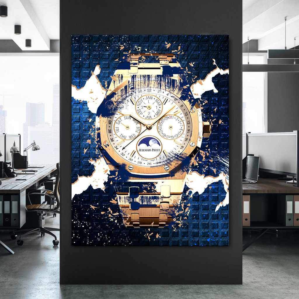 Audemars Piguet Royal Oak Chronograph Watch Poster Canvas Watch Art-PERPETUAL POWER-DEVICI