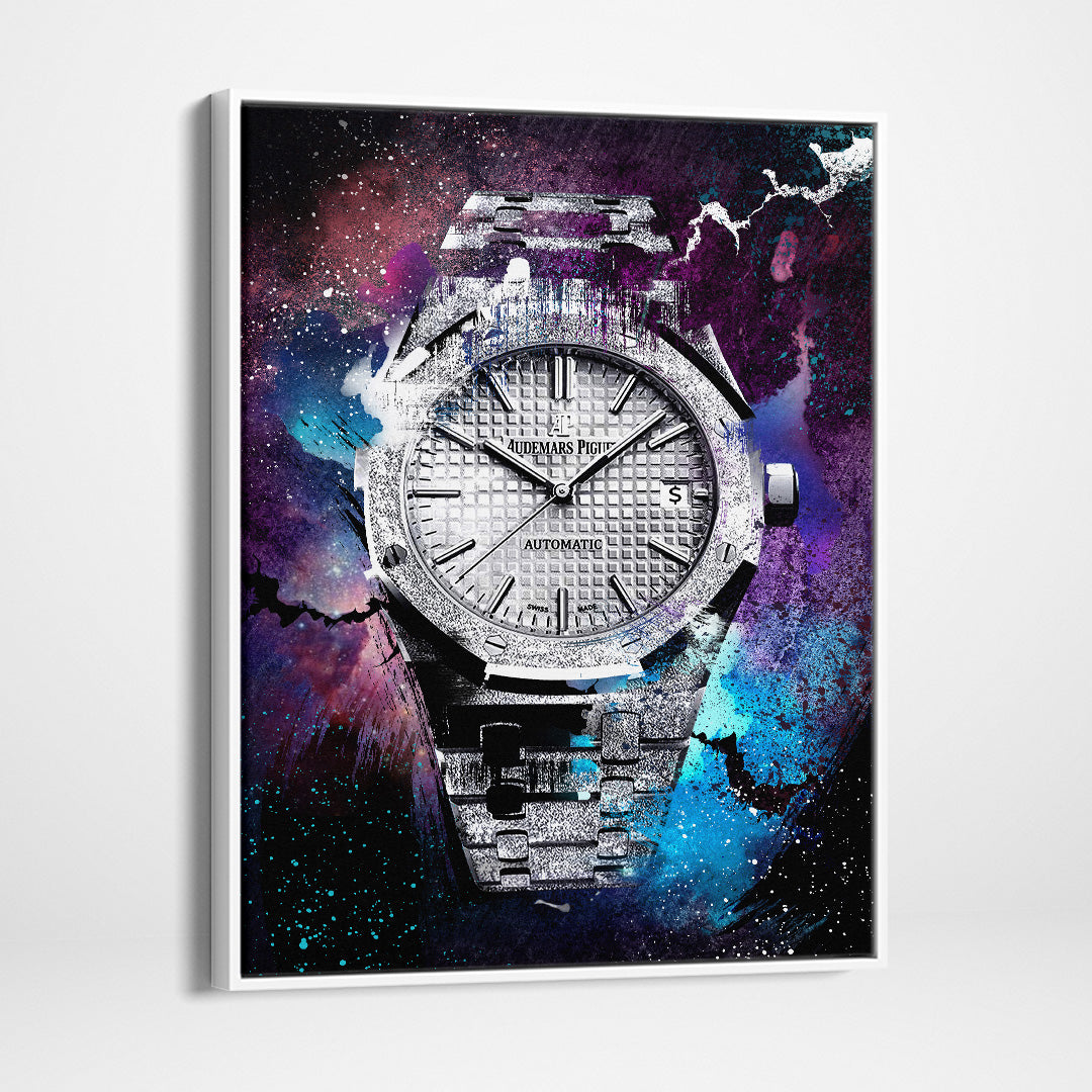 Audemars Piguet Royal Oak Florentine Silver Watch Poster Watch Artwork-FLORENTINE SILVER-DEVICI