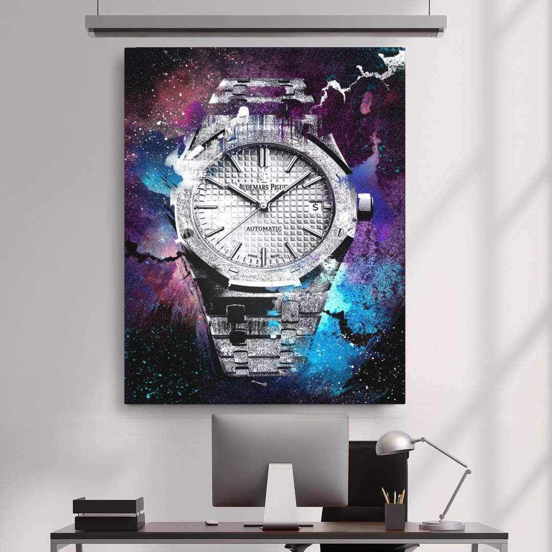 Audemars Piguet Royal Oak Florentine Silver Watch Poster Watch Artwork-FLORENTINE SILVER-DEVICI