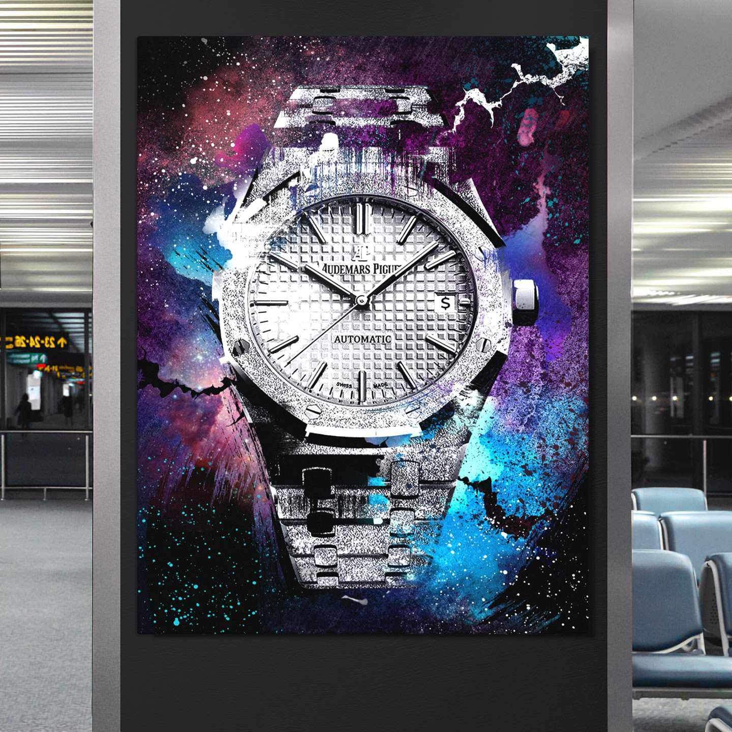 Audemars Piguet Royal Oak Florentine Silver Watch Poster Watch Artwork-FLORENTINE SILVER-DEVICI