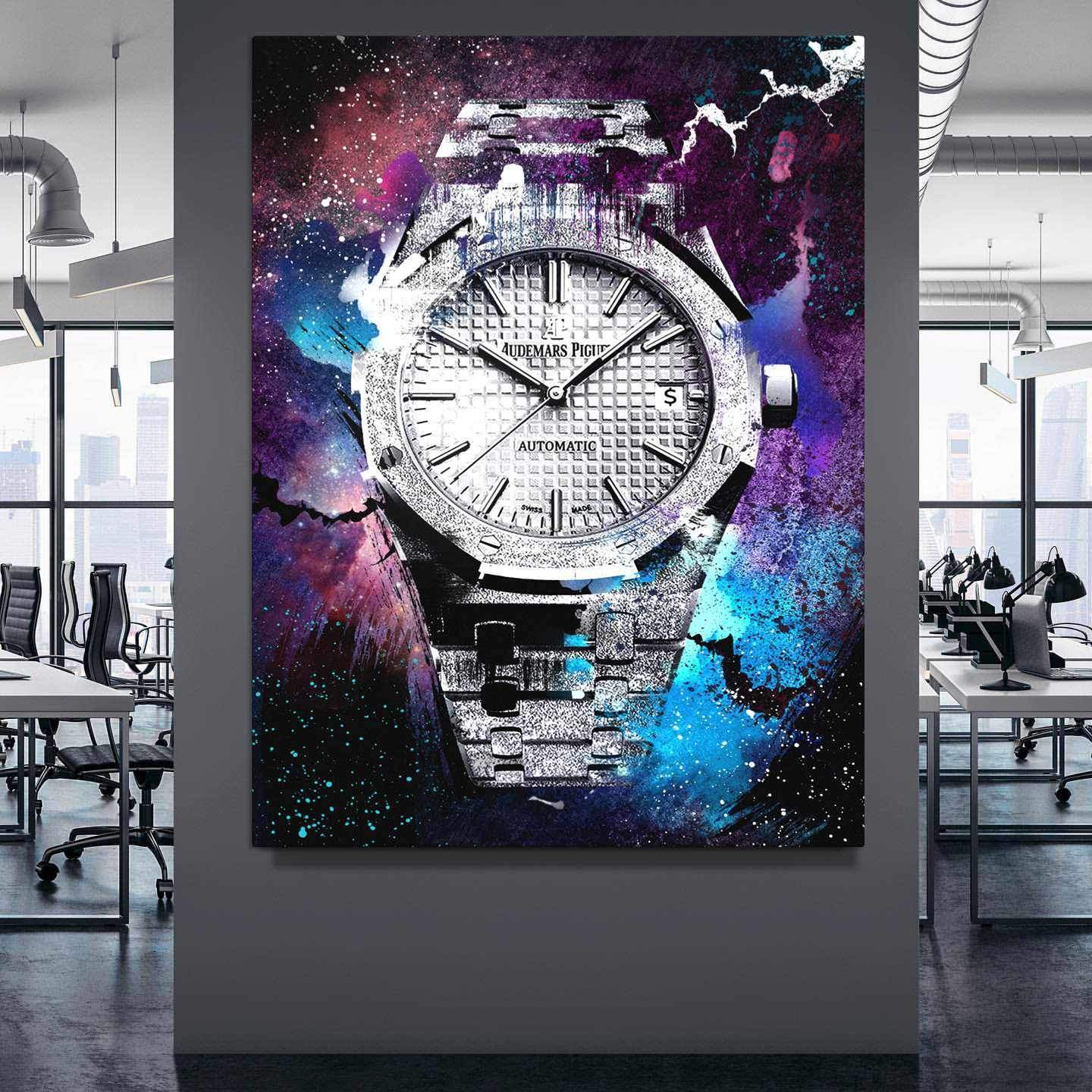 Audemars Piguet Royal Oak Florentine Silver Watch Poster Watch Artwork-FLORENTINE SILVER-DEVICI