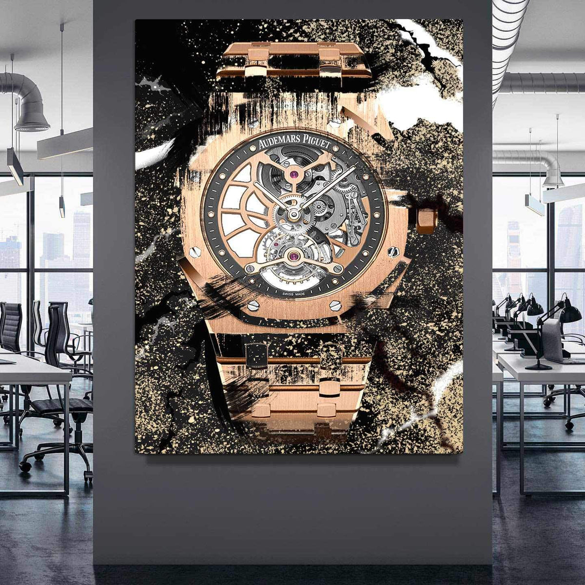 Audemars Piguet Royal Oak Openworked Watch Poster Canvas Watch Artwork-TIMELESS-DEVICI