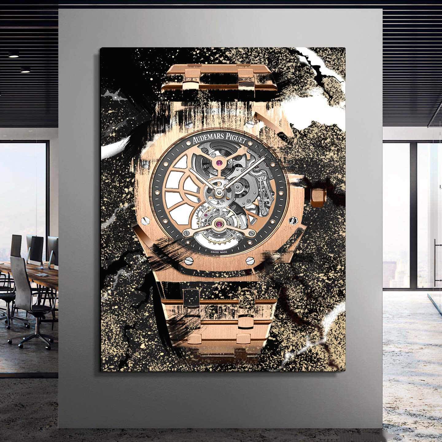 Audemars Piguet Royal Oak Openworked Watch Poster Canvas Watch Artwork-TIMELESS-DEVICI