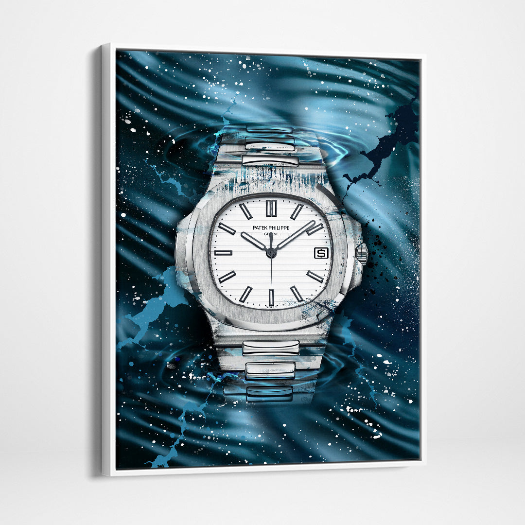 Patek Philippe Art Nautilus Silver Watch Poster Canvas Print Watch Art-PATEK PERFECTION-DEVICI