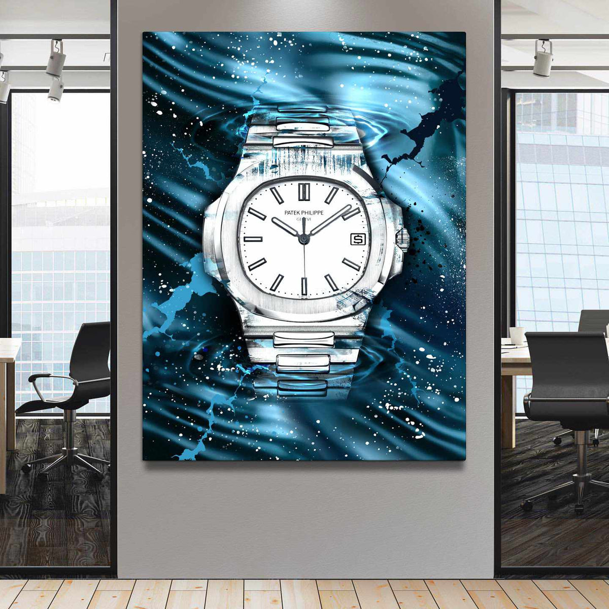 Patek Philippe Art Nautilus Silver Watch Poster Canvas Print Watch Art-PATEK PERFECTION-DEVICI