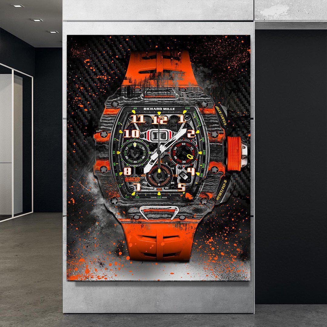 Richard Mille 11-03 McLaren Watch Poster Canvas Print Watch Art-MILLE DE MCLAREN-DEVICI
