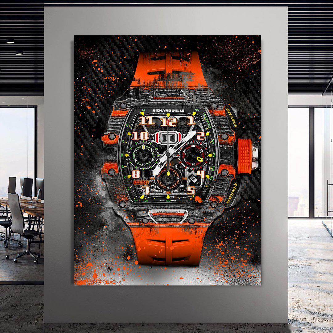 Richard Mille 11-03 McLaren Watch Poster Canvas Print Watch Art-MILLE DE MCLAREN-DEVICI