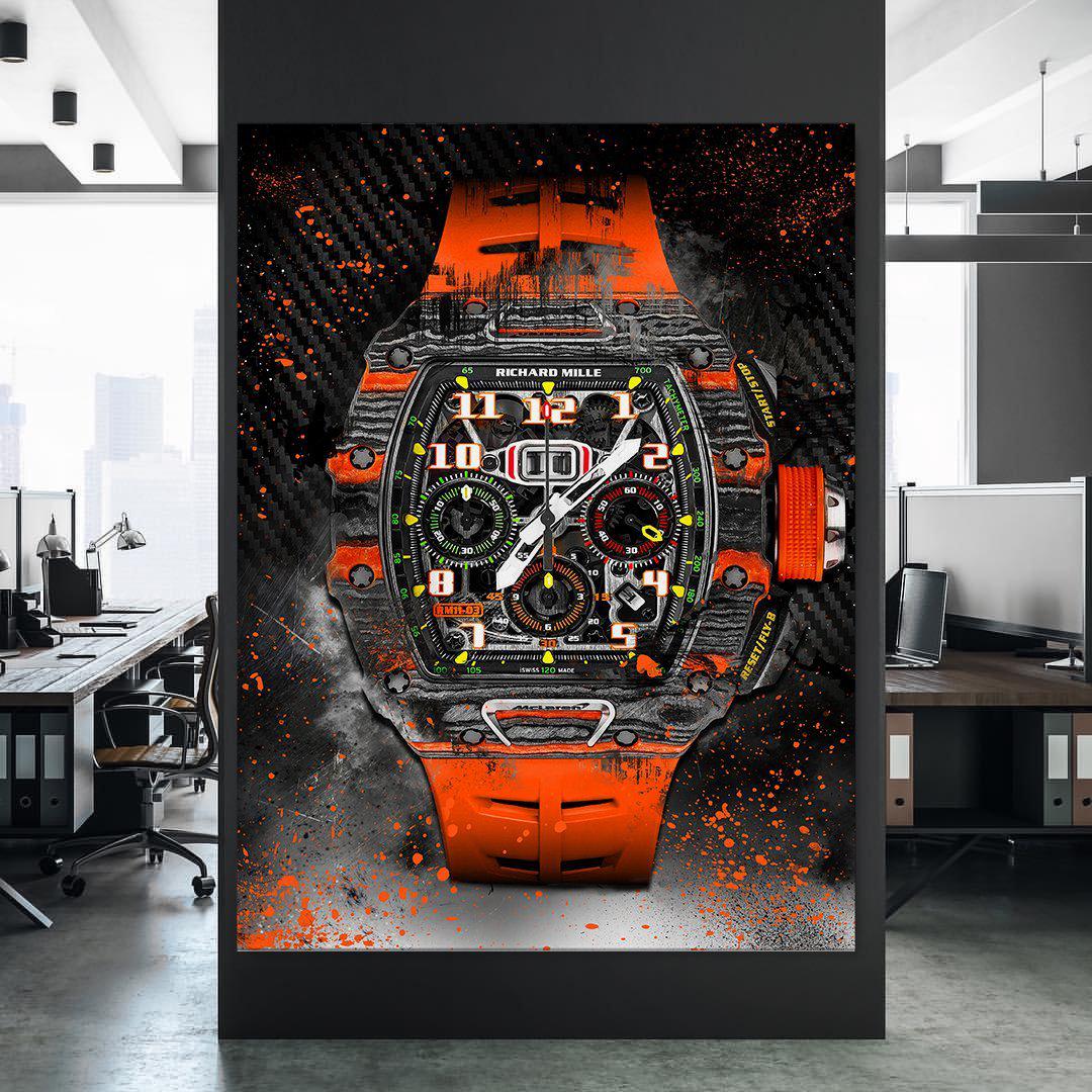 Richard Mille 11 03 McLaren Watch Poster Canvas Print Watch Art