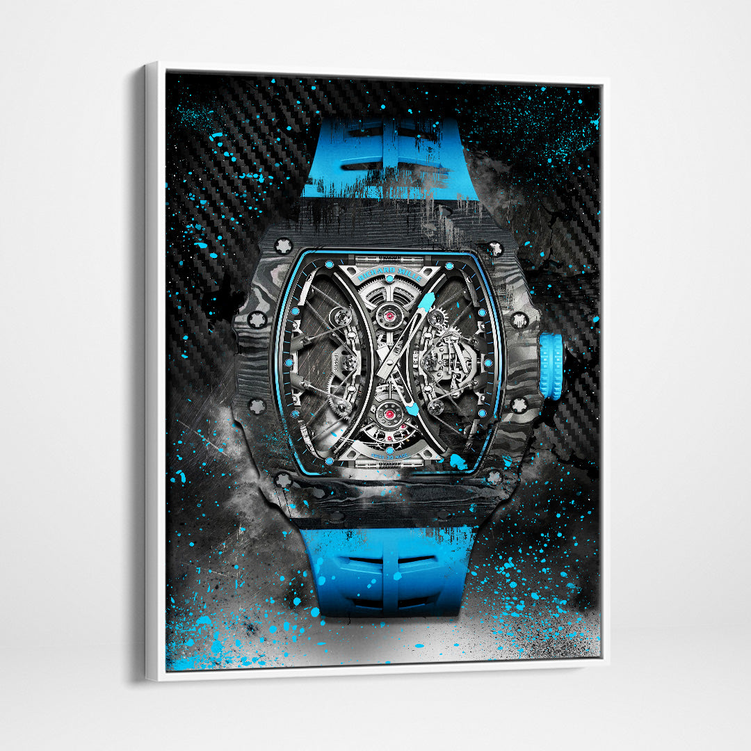 Richard Mille 53-01 Tourbillon Watch Poster Canvas Print Watch Art-MILLE DE BLUE-DEVICI