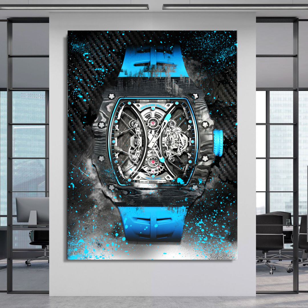 Richard Mille 53-01 Tourbillon Watch Poster Canvas Print Watch Art-MILLE DE BLUE-DEVICI