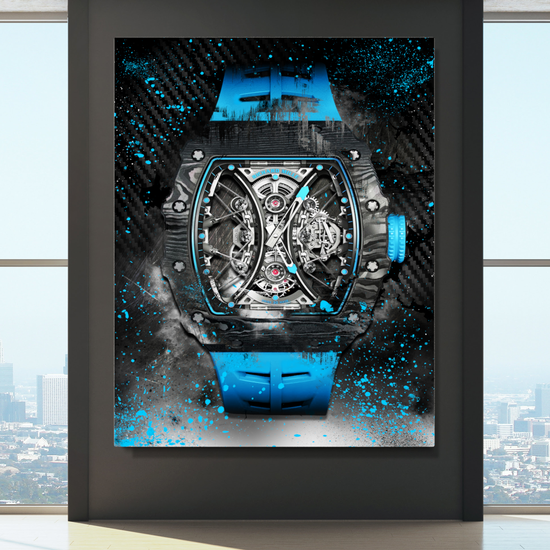 Richard Mille 53-01 Tourbillon Watch Poster Canvas Print Watch Art-MILLE DE BLUE-DEVICI