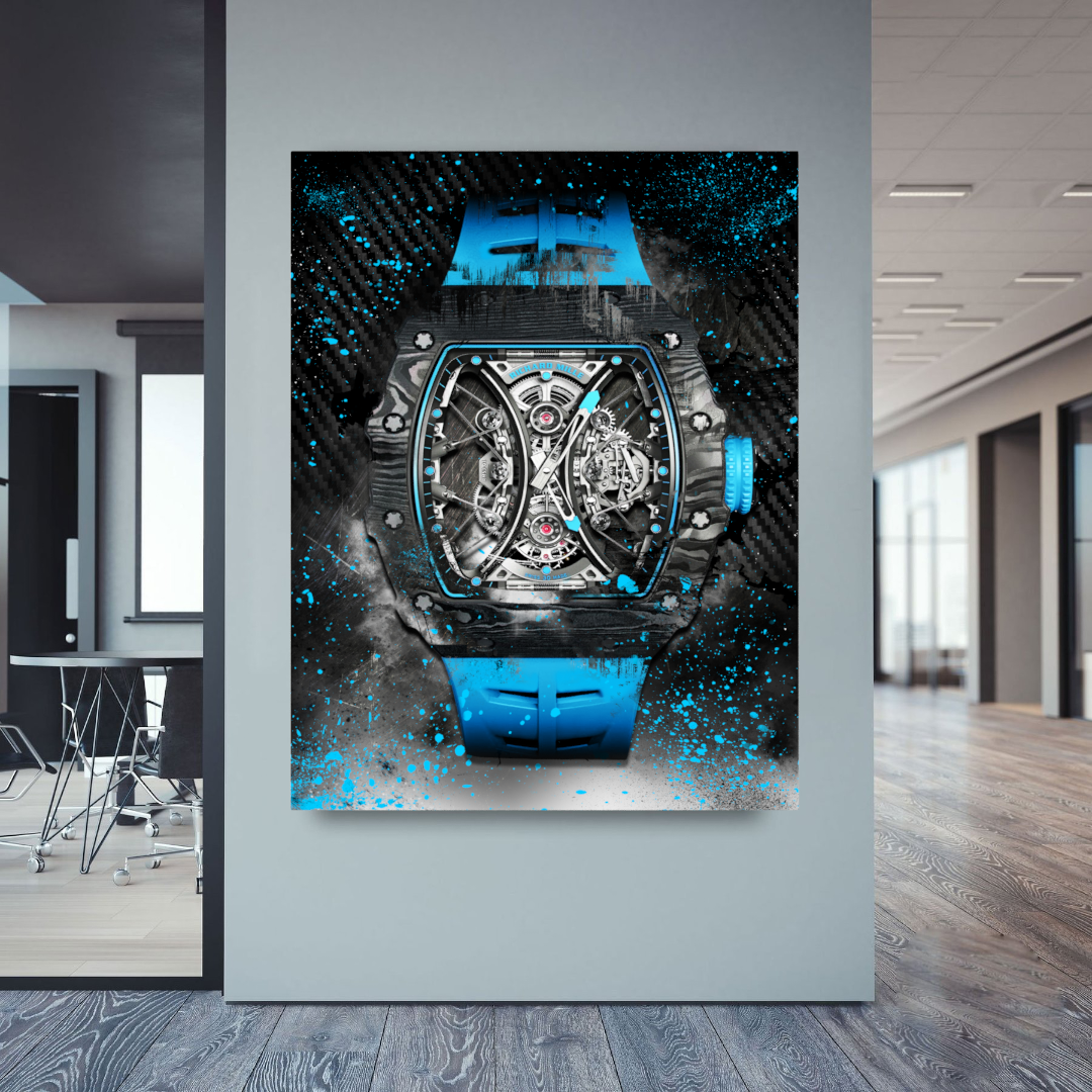 Richard Mille 53-01 Tourbillon Watch Poster Canvas Print Watch Art-MILLE DE BLUE-DEVICI