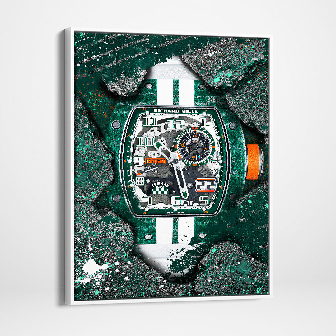 Richard Mille RM 029 Le Mans Watch Artwork Poster Canvas Print