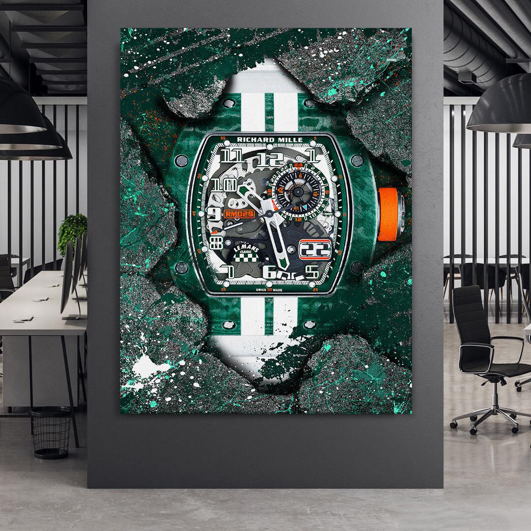 Richard Mille RM 029 Le Mans Watch Artwork Poster Canvas Print