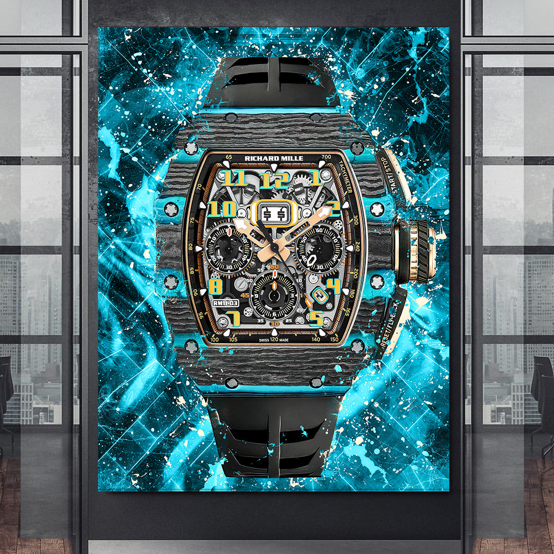 Richard Mille RM 11-03 Flyback Chronograph Watch Poster Canvas Print Art-MILLE DE FINALE-DEVICI