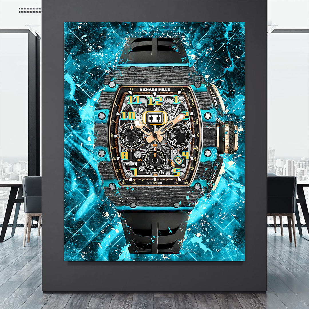 Richard Mille RM 11-03 Flyback Chronograph Watch Poster Canvas Print Art-MILLE DE FINALE-DEVICI