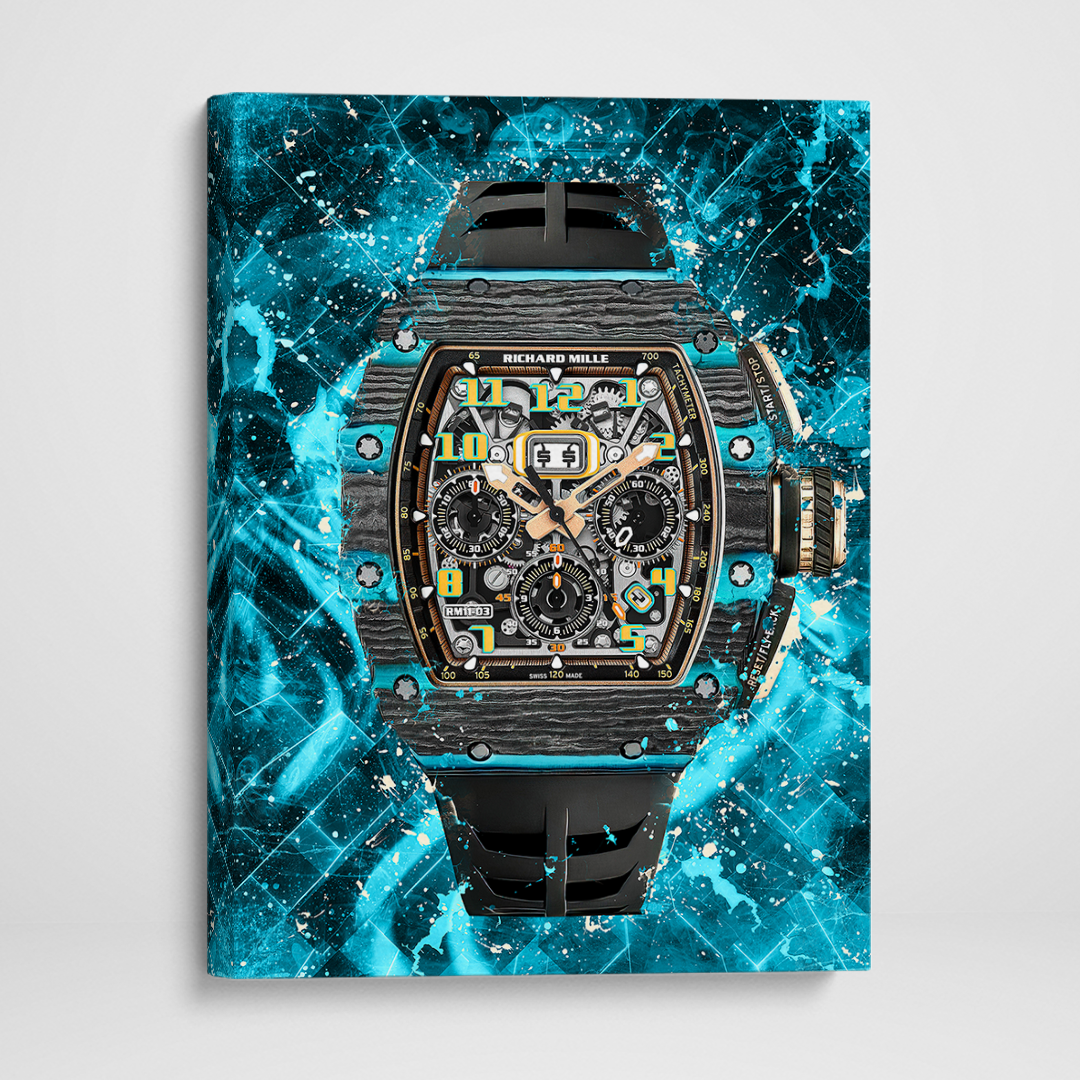 Richard Mille RM 11-03 Flyback Chronograph Watch Poster Canvas Print Art-MILLE DE FINALE-DEVICI