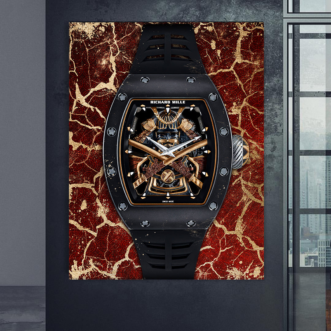 Richard Mille RM 47 Samurai Watch Poster Canvas Print Watch Art-MILLE DE BUSHIDO-DEVICI