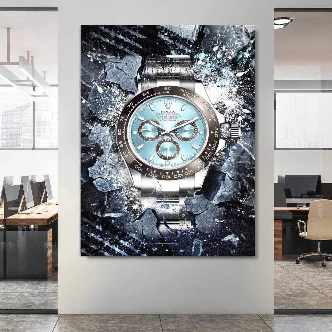 Rolex Art Daytona Platina Watch Poster Canvas Print Watch Art