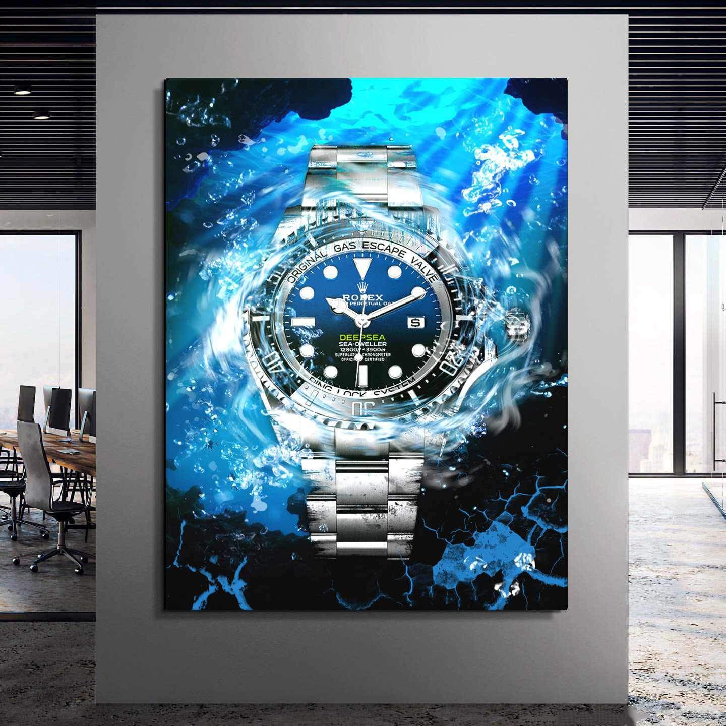 Rolex Art Deepsea James Cameron Watch Poster Canvas Print Watch