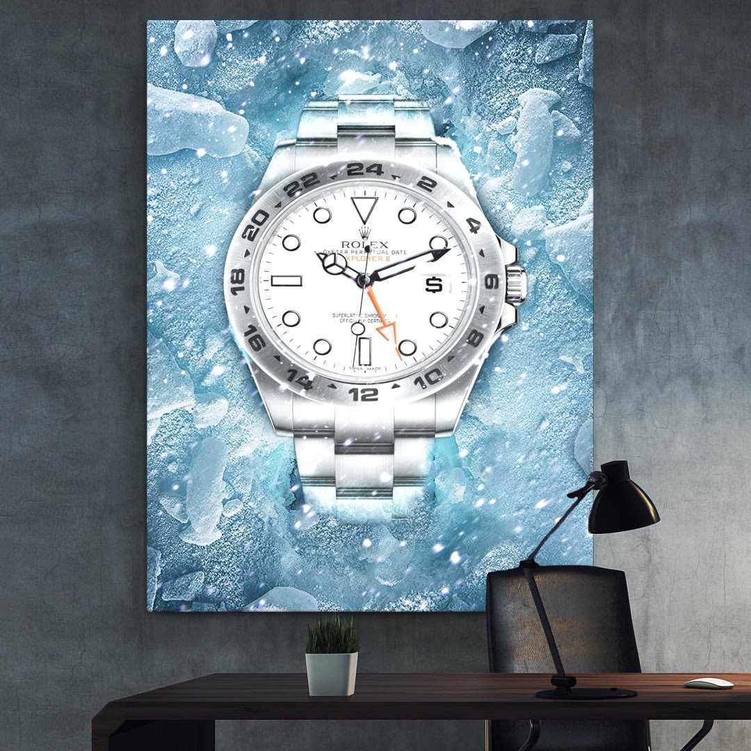 Rolex Art Explorer Watch Poster Canvas Print Watch Art Rolex Poster-SNOWFALL EXPLORER-DEVICI