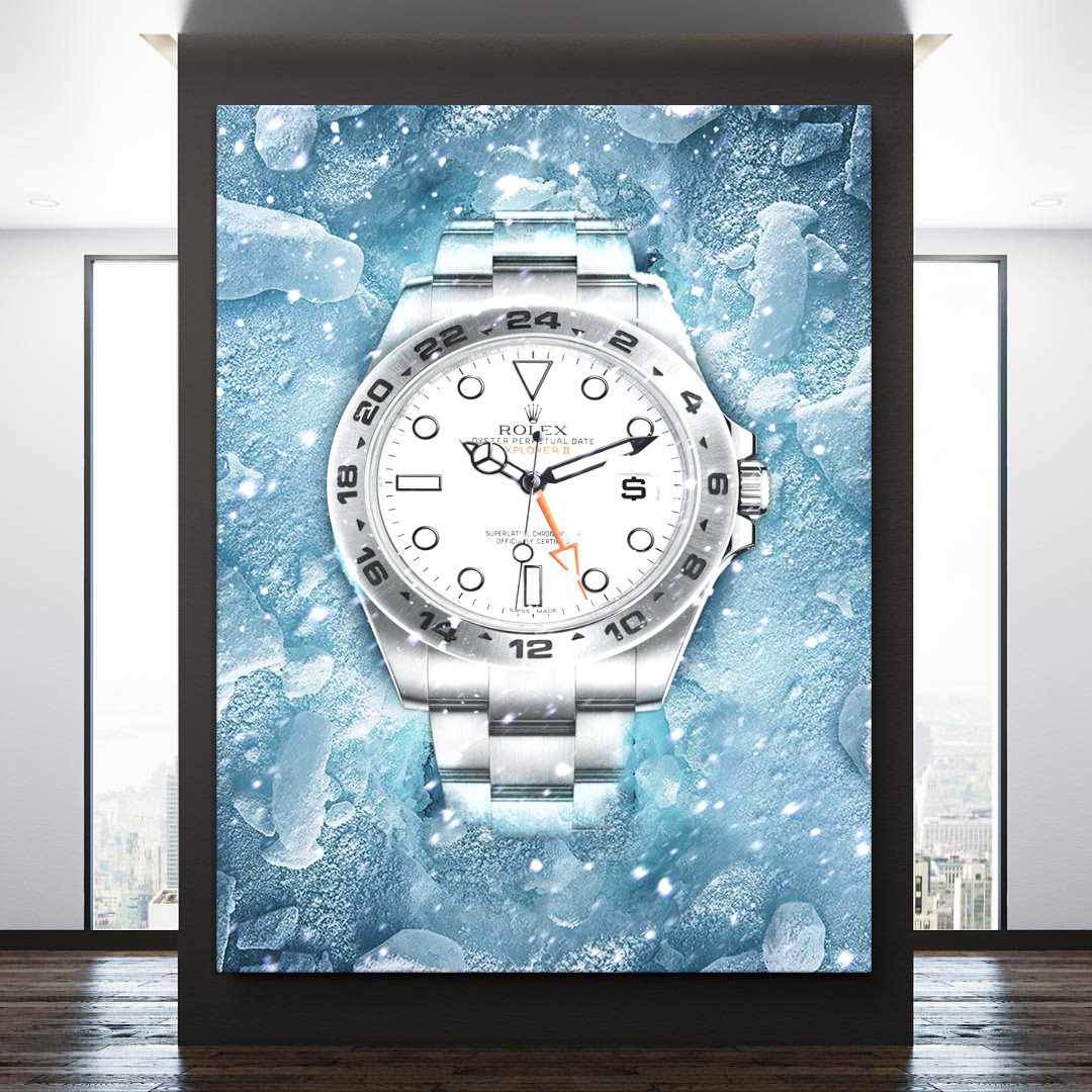 Rolex Art Explorer Watch Poster Canvas Print Watch Art Rolex Poster-SNOWFALL EXPLORER-DEVICI