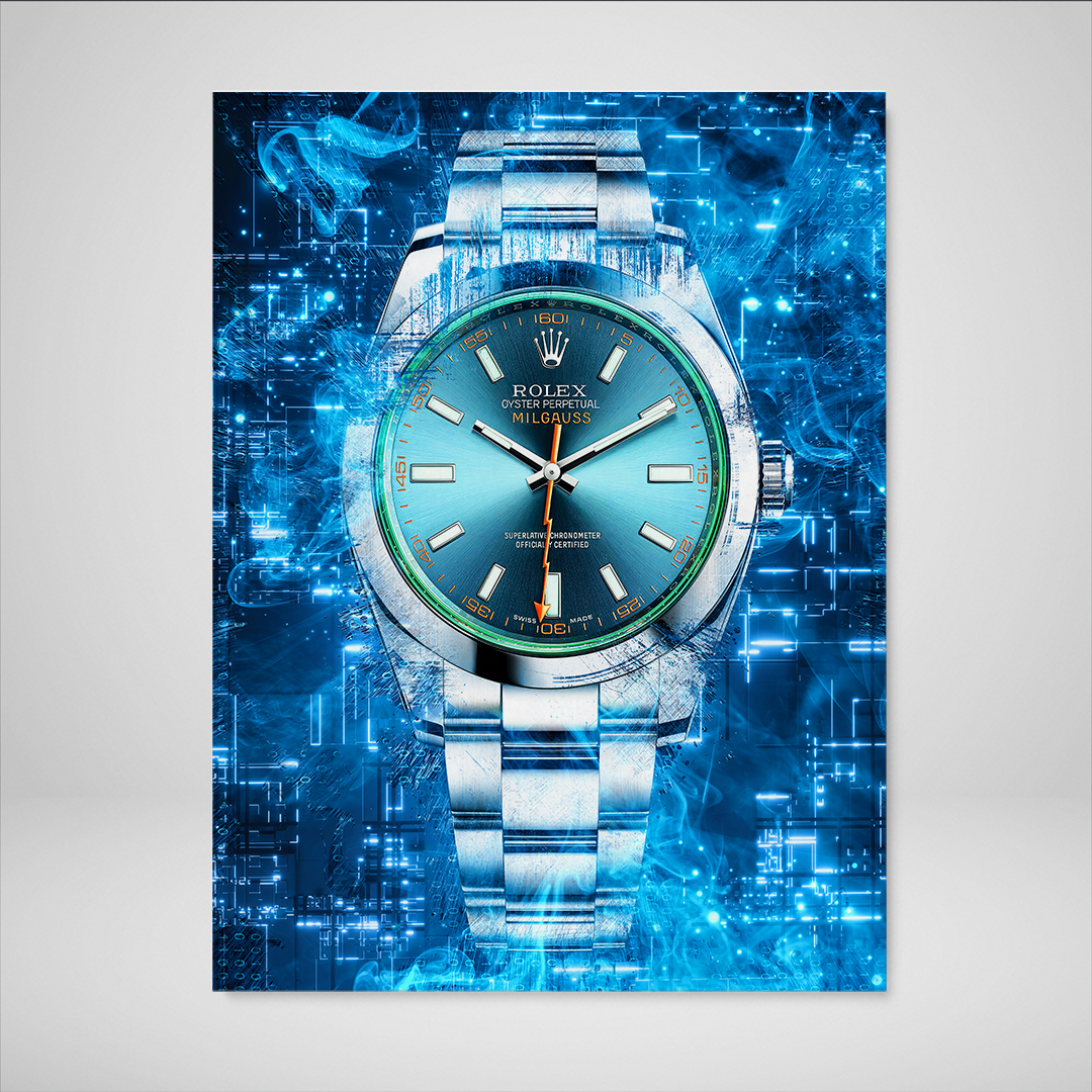 Rolex Art Milgauss Canvas Watch Art Poster Print-MILGAUSS MAGNETICA-DEVICI